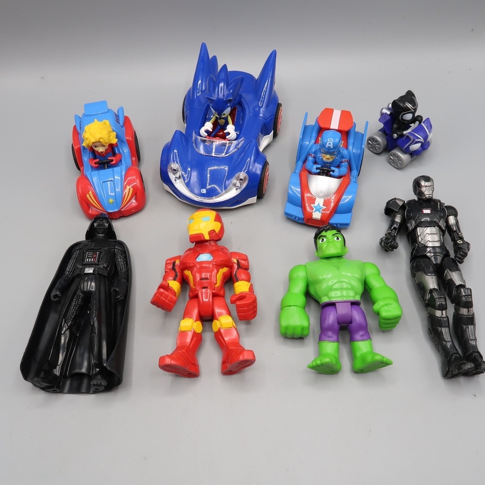 Action Figure Toy Lot Super Hero Marvel Sonic Star Wars Cars Racer Hulk Darth